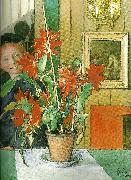 Carl Larsson britas kaktus-skrattet painting